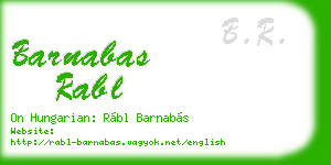 barnabas rabl business card