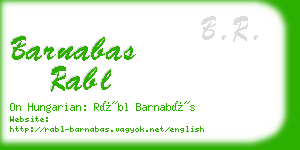 barnabas rabl business card